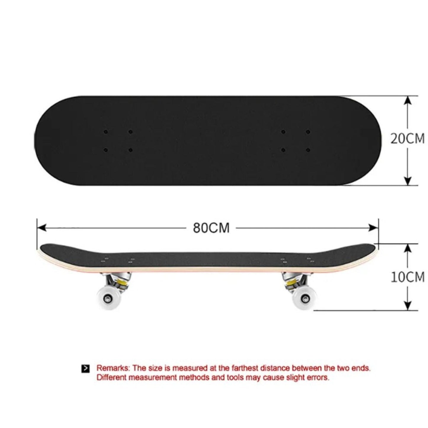 Black & White 80cm Skateboard