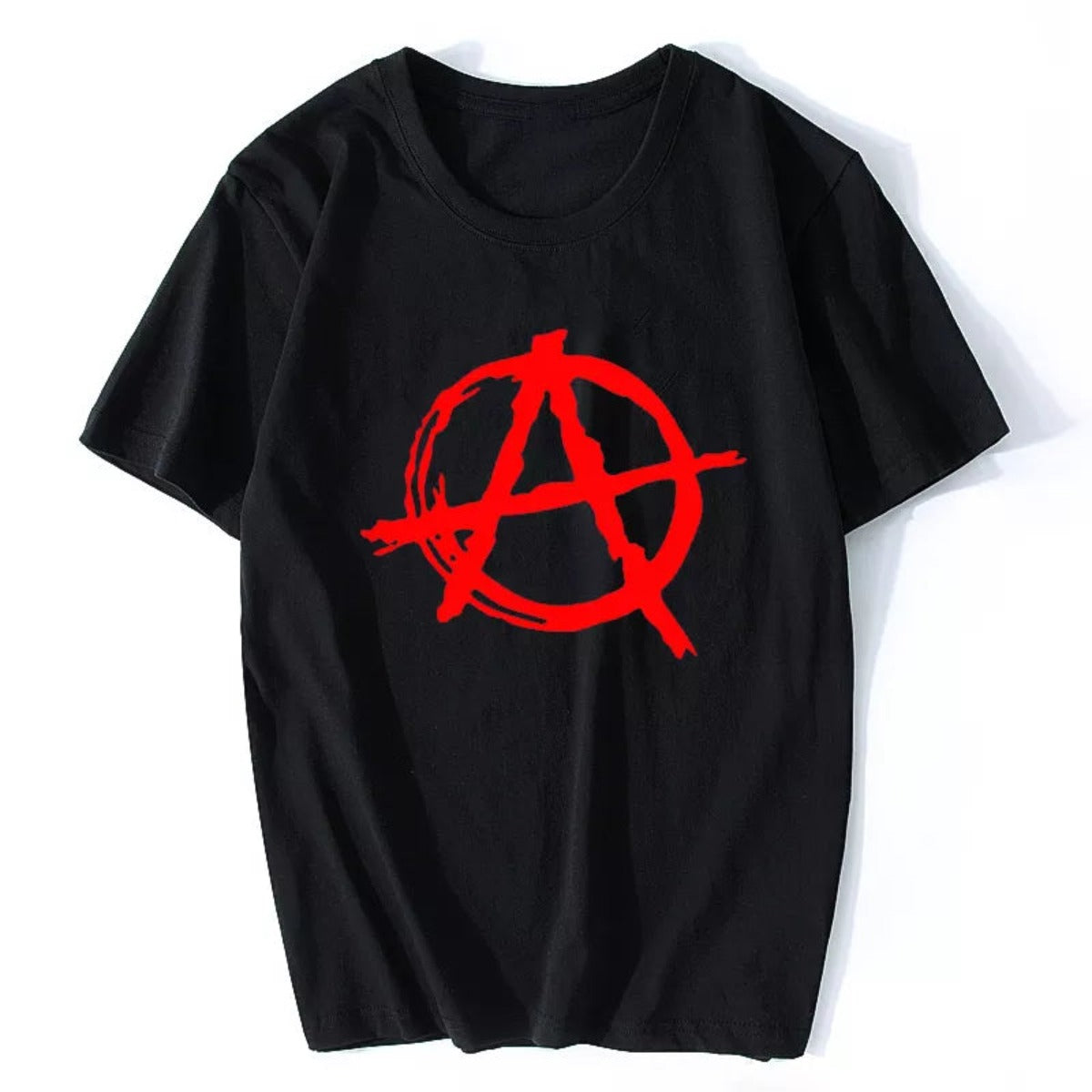 Anarchy Symbol T Shirt - Punk Rock T Shirt Bedlam Evil Anarchist War Rocker Cotton Cool Hip Hop O Neck  Men T Shirt