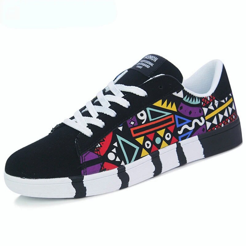 Multi Color Graffiti Sneakers