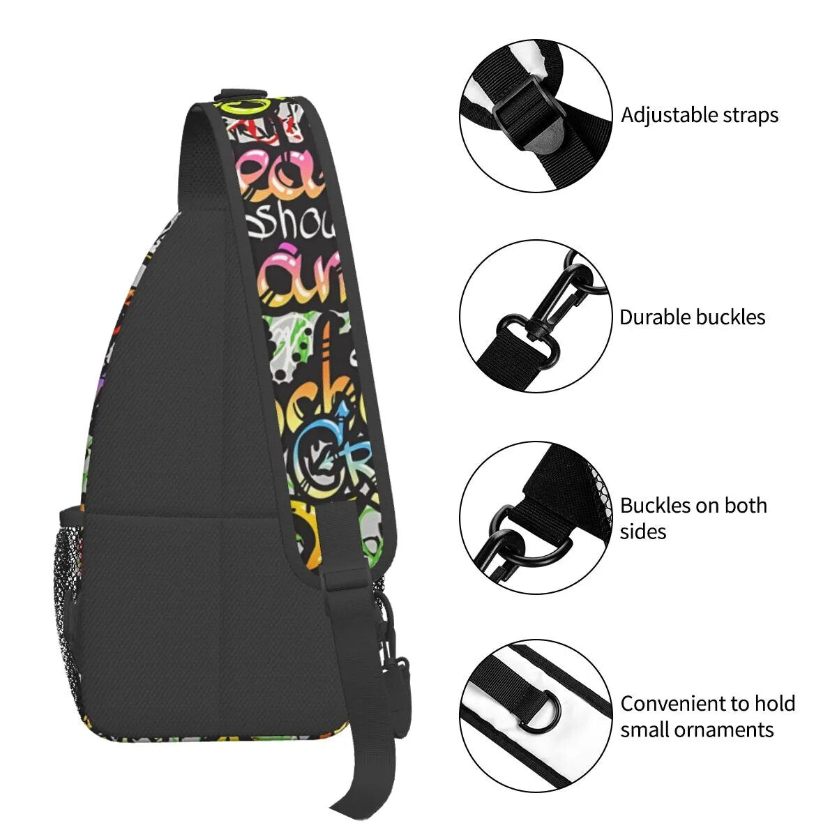 Graffiti Art Crossbody Backpack