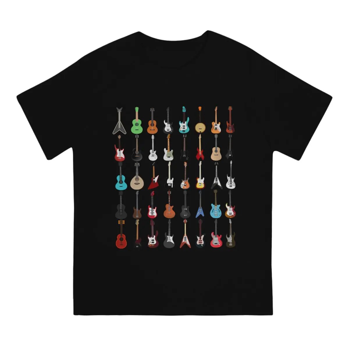 Guitar Rock TShirt Musical Instrument Elegant T Shirt Oversized Men Tee Shirt New Design Big Sale